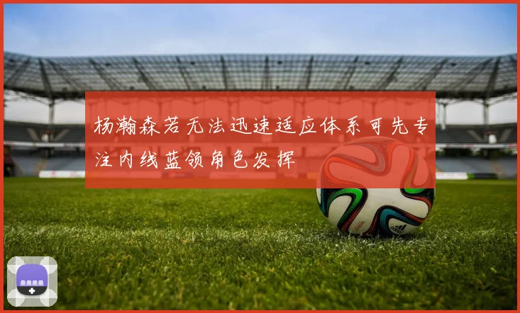 杨瀚森若无法迅速适应体系可先专注内线蓝领角色发挥